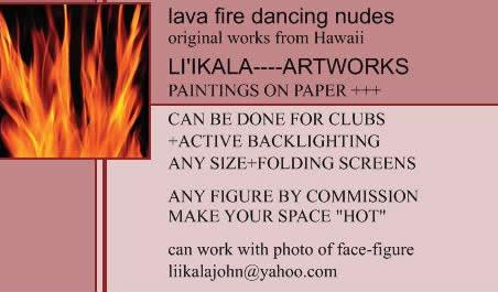 John Liikala's Hot Lava Nude Business Card